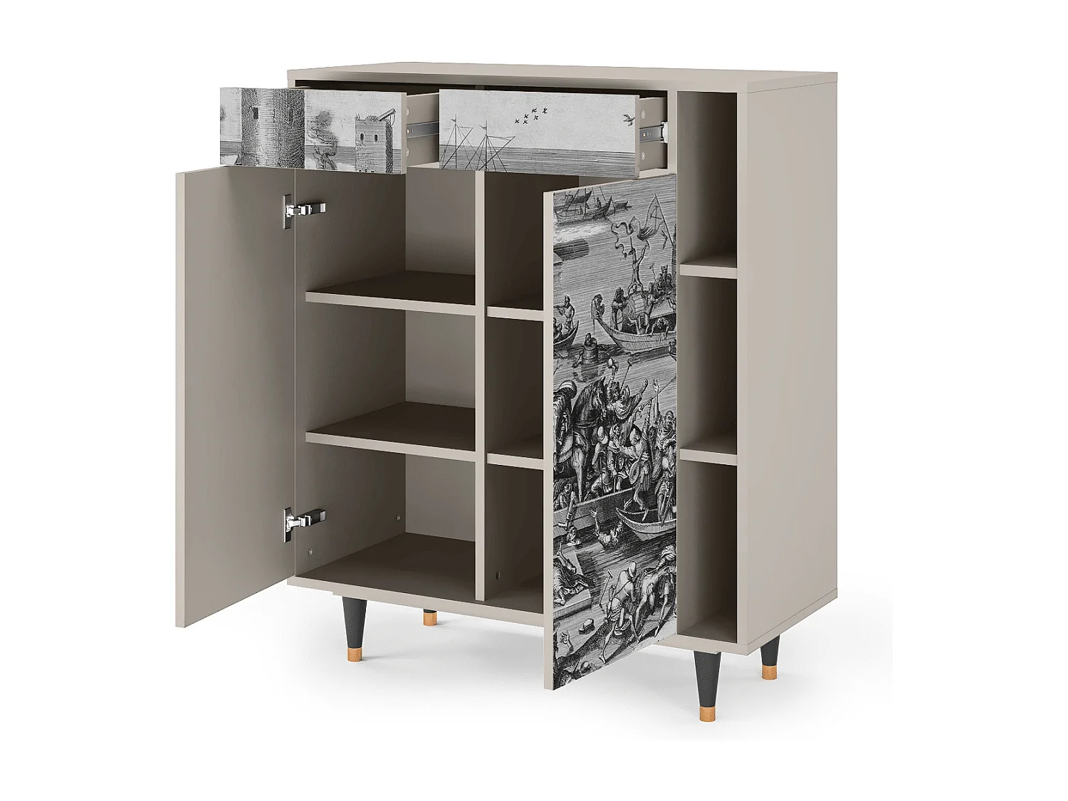 Kredens - 96х110х41 cm - BS6 - Saint Martin, Piaskowy