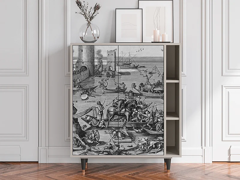 Kredens - 96х110х41 cm - BS6 - Saint Martin, Piaskowy