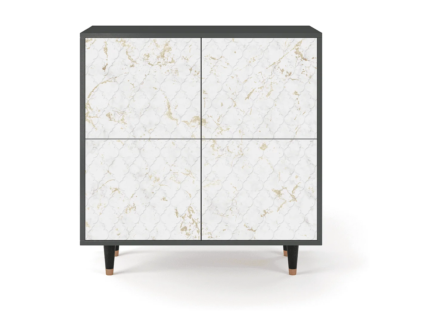 Dressoir - 94x96x48 cm - BS3 - Sweet Cotton, Antraciet