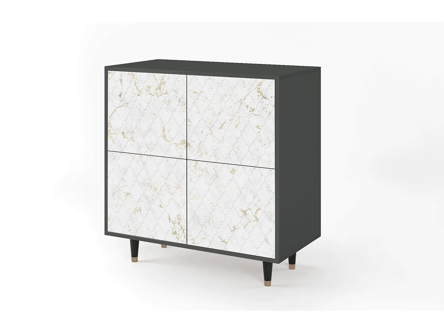 Dressoir - 94x96x48 cm - BS3 - Sweet Cotton, Antraciet