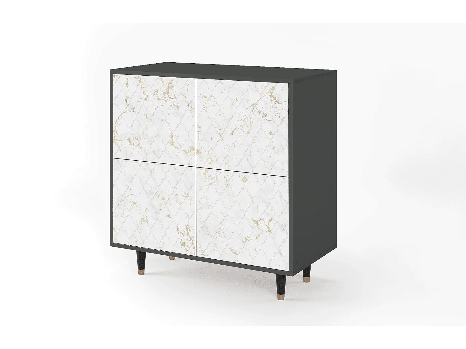 Dressoir - 94x96x48 cm - BS3 - Sweet Cotton, Antraciet