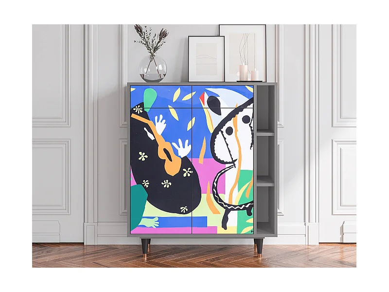 Sideboard - 96х110х41 cm - BS6 - La Tristesse du Roi, Grau