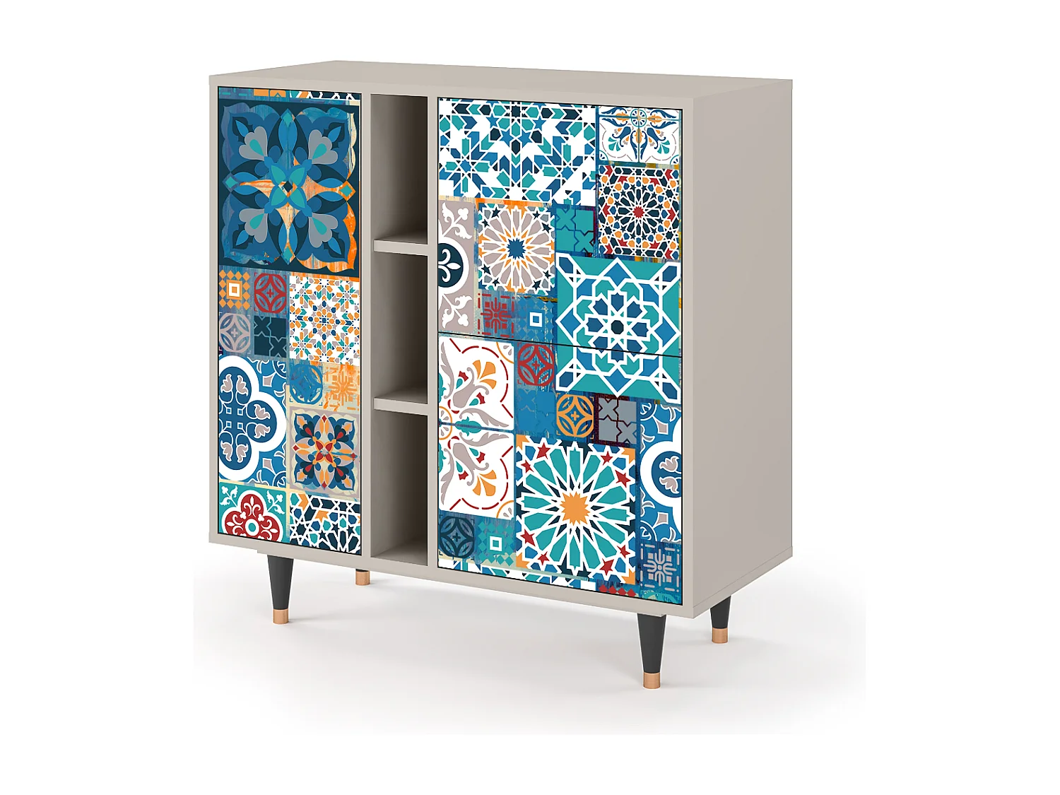 Kredens - 94х96х41 cm - BS5 - Moroccan Market, Piaskowy