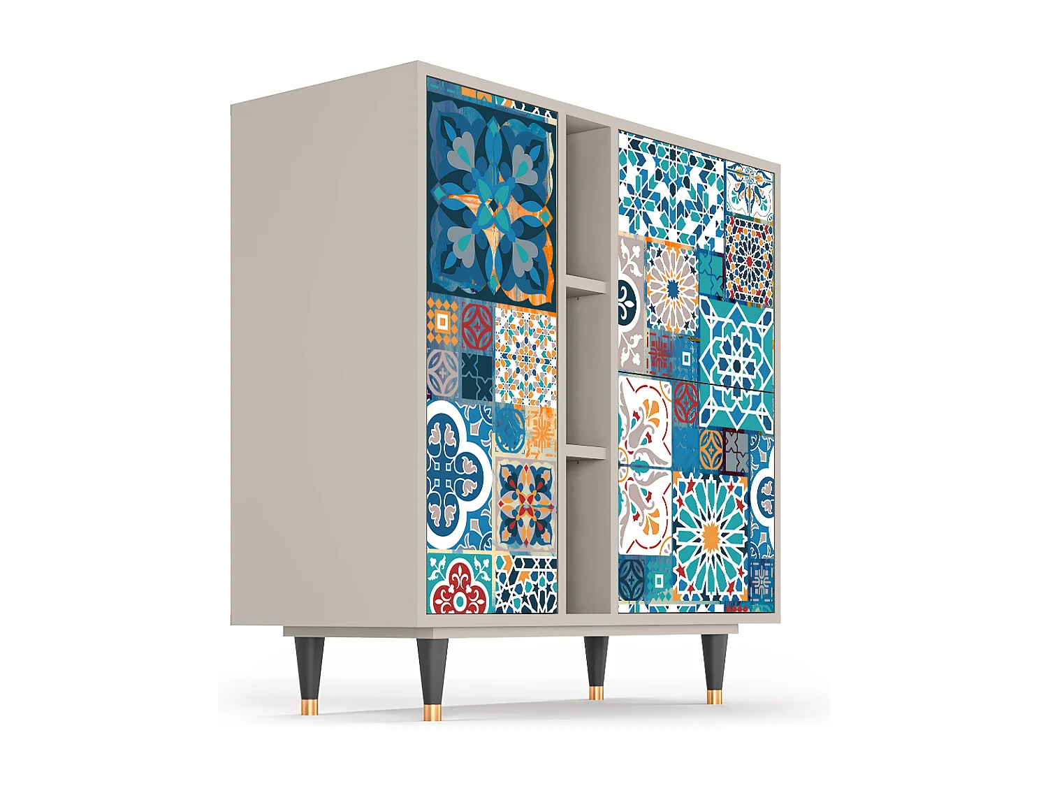 Kredens - 94х96х41 cm - BS5 - Moroccan Market, Piaskowy