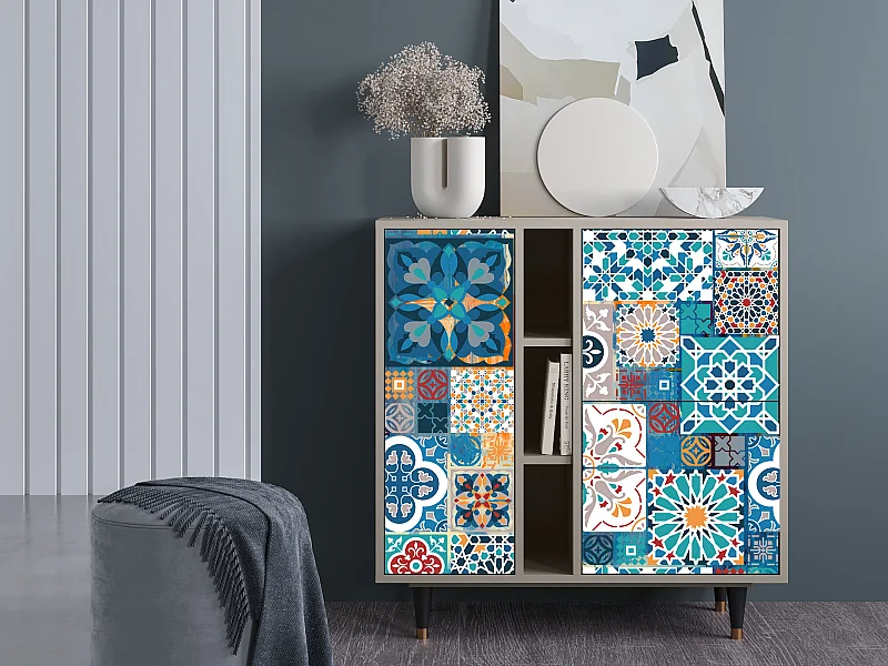 Kredens - 94х96х41 cm - BS5 - Moroccan Market, Piaskowy