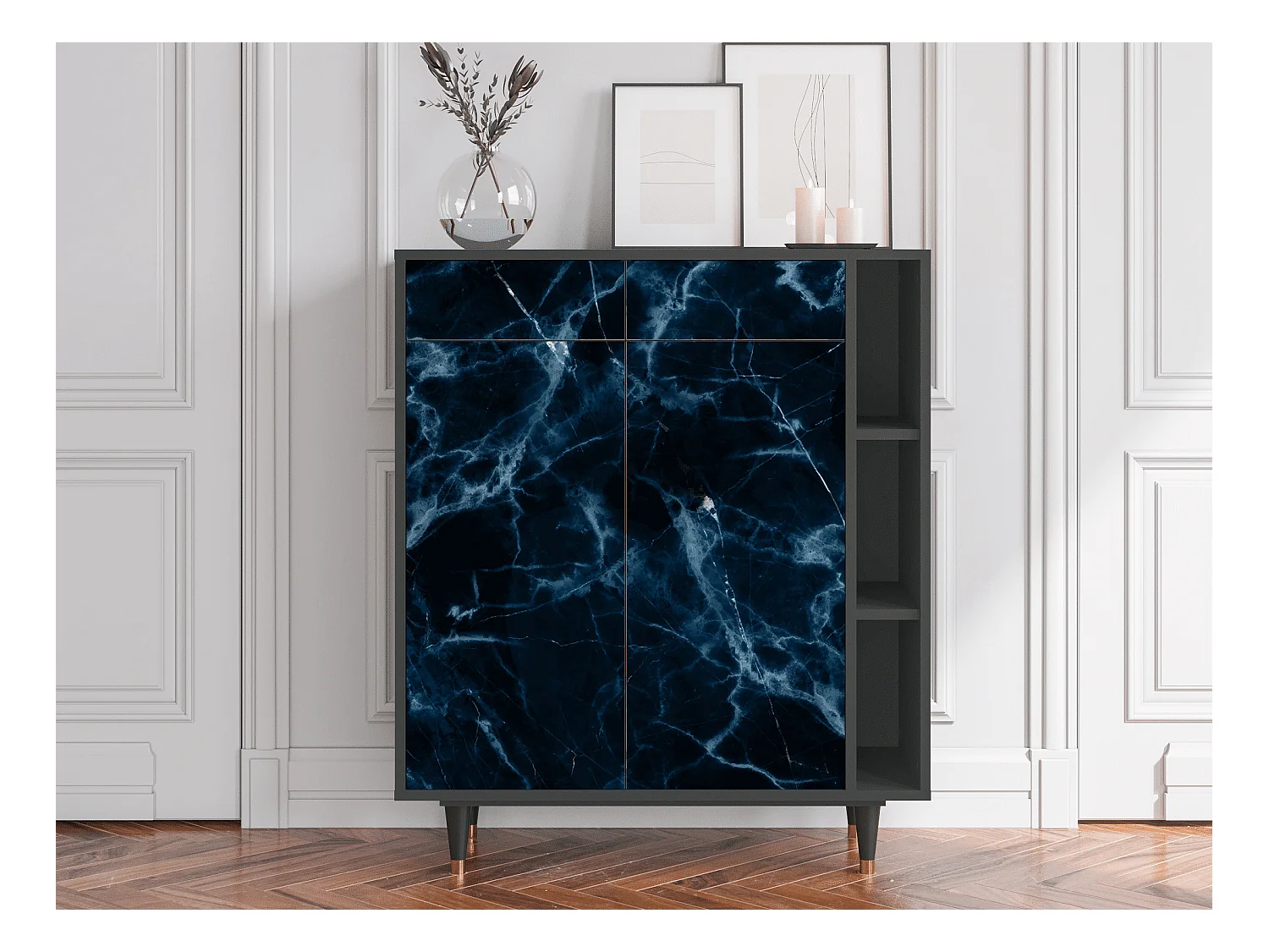 Buffet - 96х110х41 cm - BS6 - Deep Ocean, Anthracite