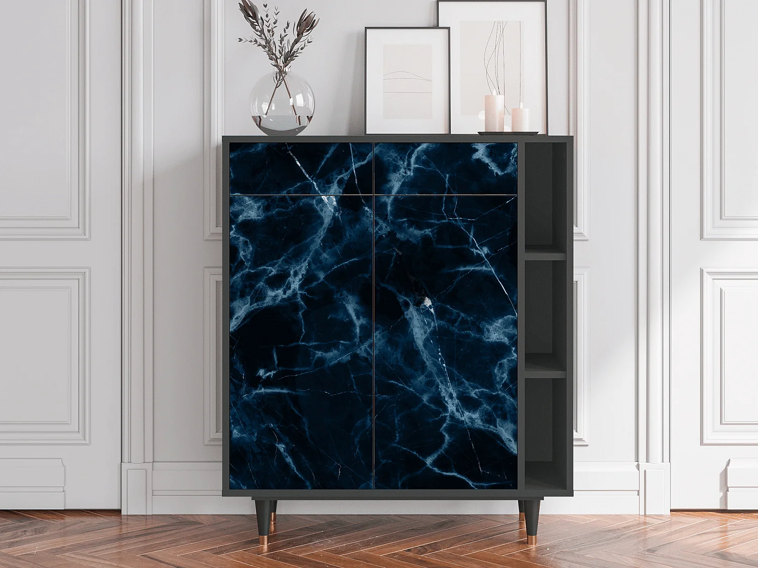 Buffet - 96х110х41 cm - BS6 - Deep Ocean, Anthracite
