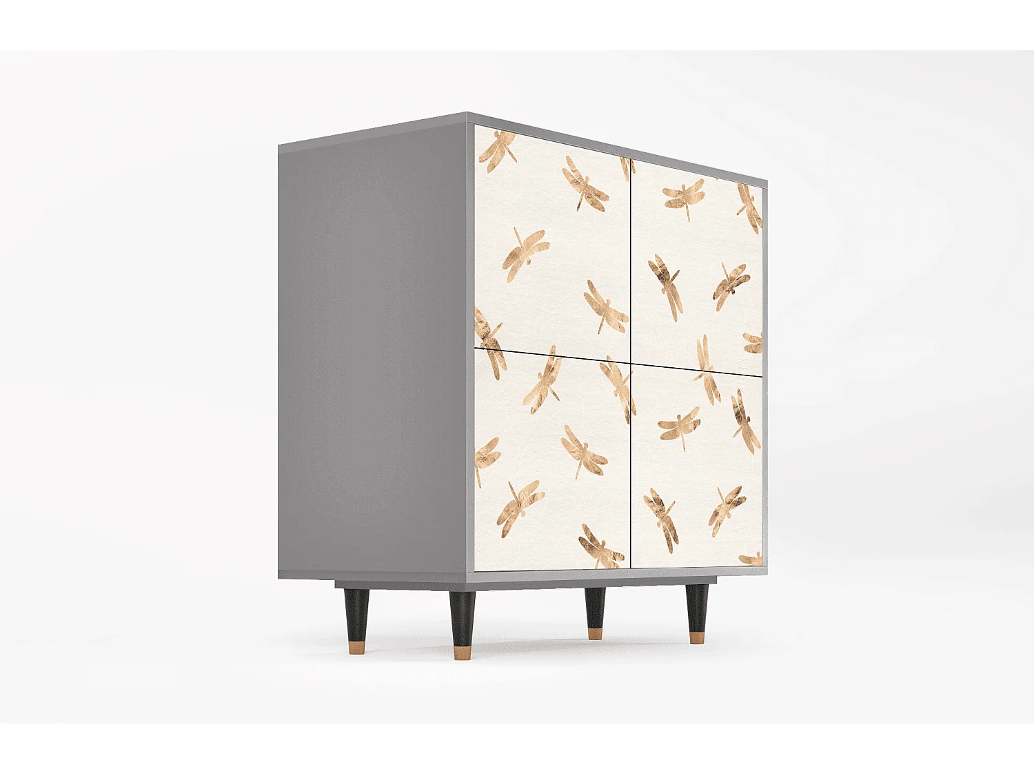 Credenza - 94x96x48 cm - BS3 - Nude Dragonflies, Grigio