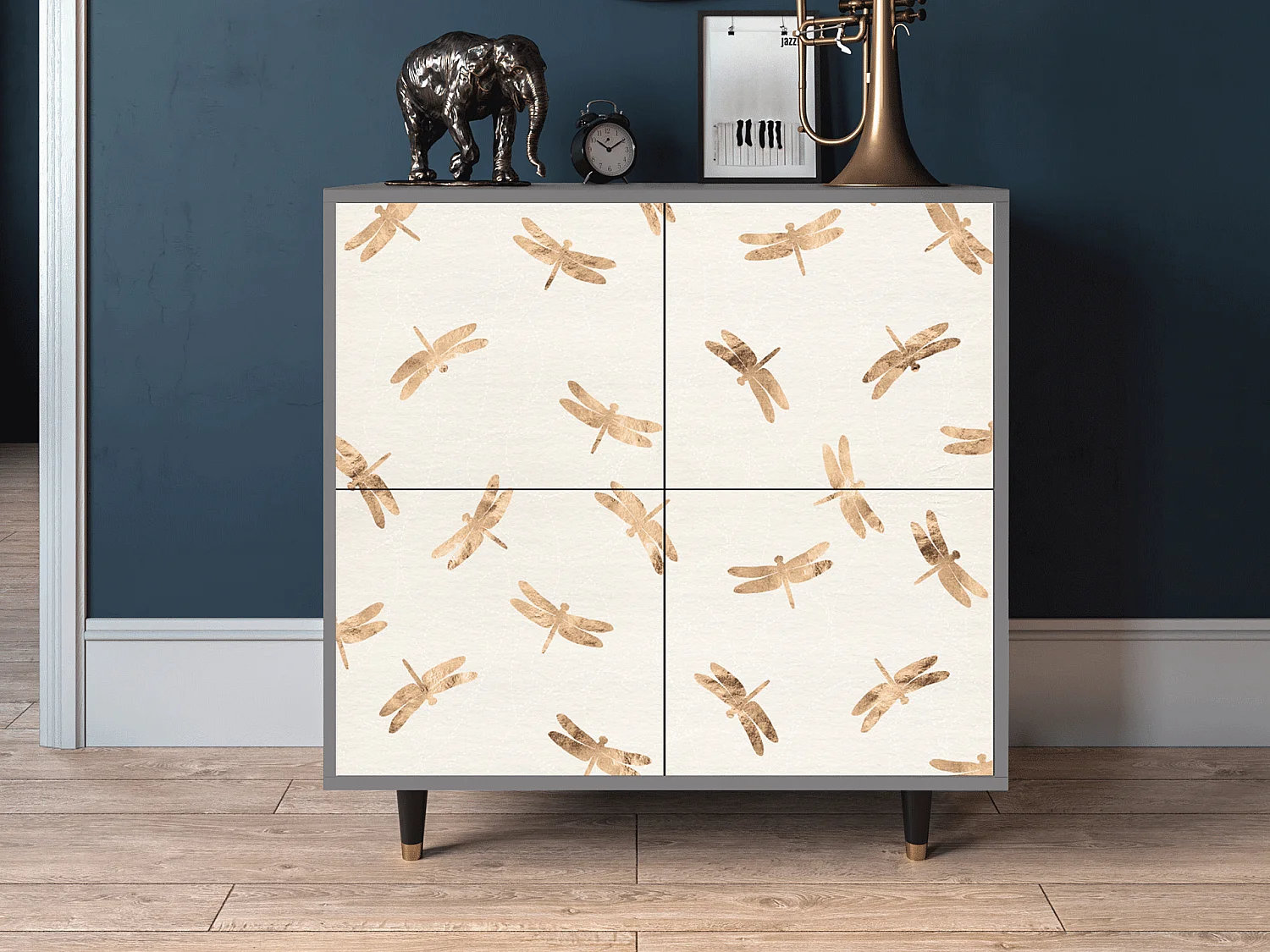 Buffet - 94x96x48 cm - BS3 - Nude Dragonflies, Gris