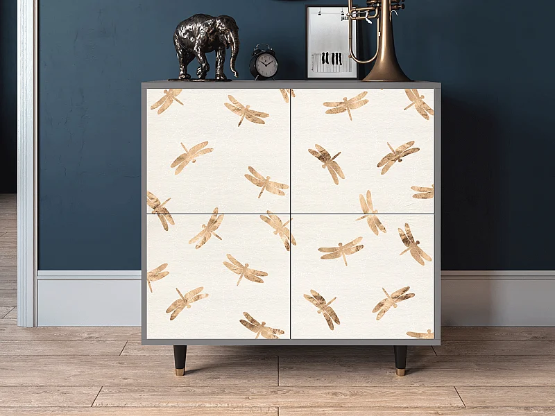 Credenza - 94x96x48 cm - BS3 - Nude Dragonflies, Grigio