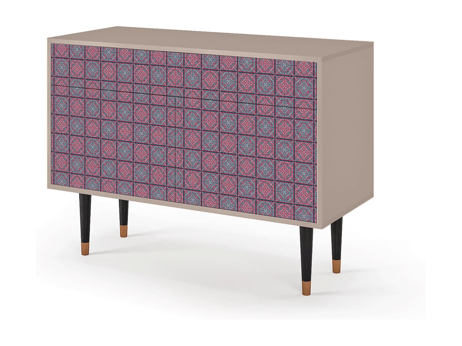 Sideboard - 115x85x48 cm - BS4 - Riviera Mosaic, Latte
