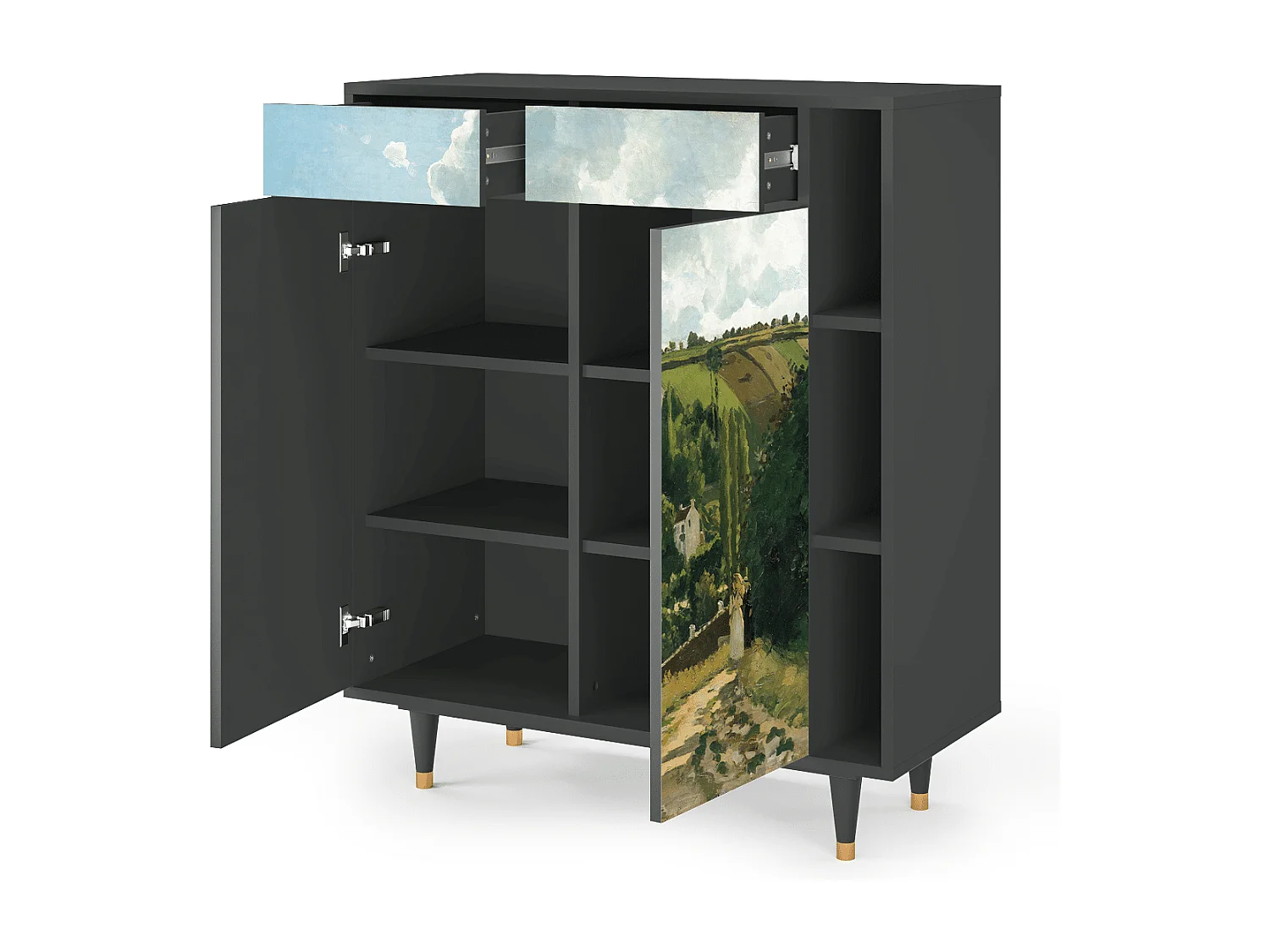 Dressoir - 96х110х41 cm - BS6 - Jalais Hill by Pissarro, Antraciet