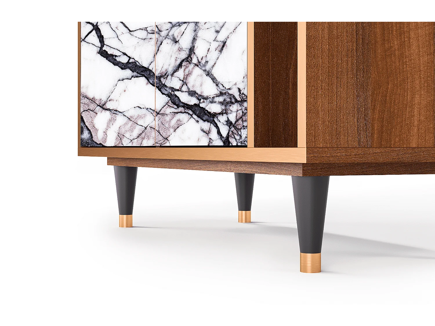 Kredens - 96х110х41 cm - BS6 - Raven Marble, Orzech