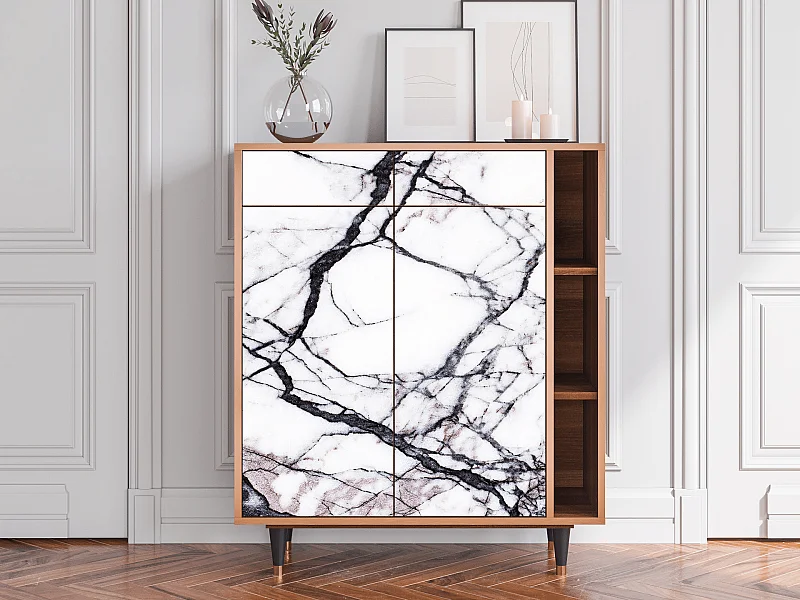 Buffet - 96х110х41 cm - BS6 - Raven Marble, Noyer