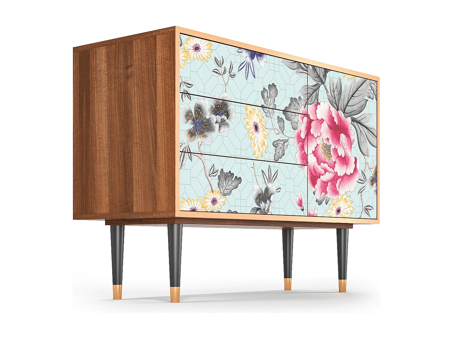 Kredens - 115х84х41 cm - S3 - Sky Garden, Orzech