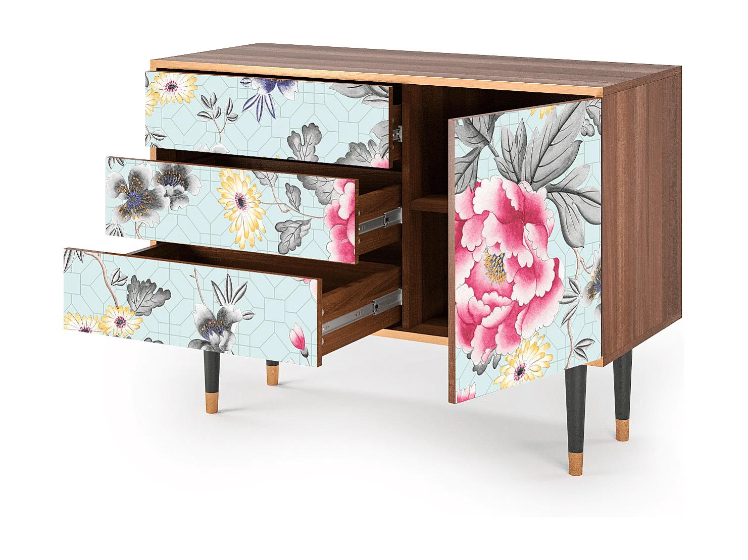 Buffet - 115х84х41 cm - S3 - Sky Garden, Noyer