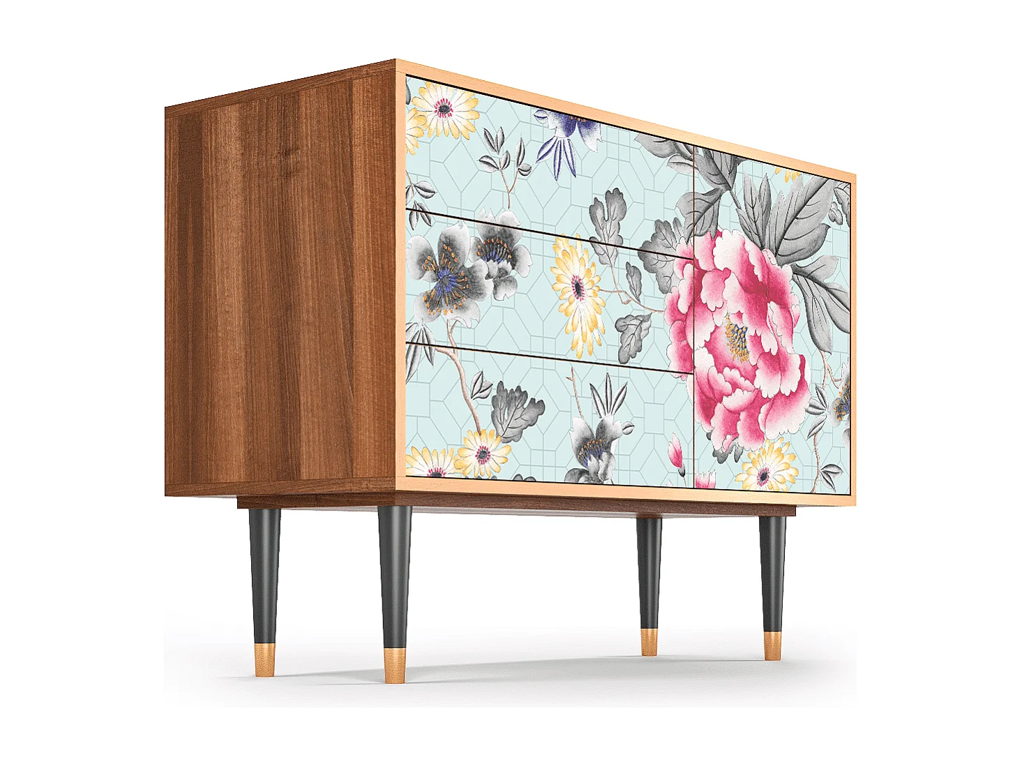 Kredens - 115х84х41 cm - S3 - Sky Garden, Orzech