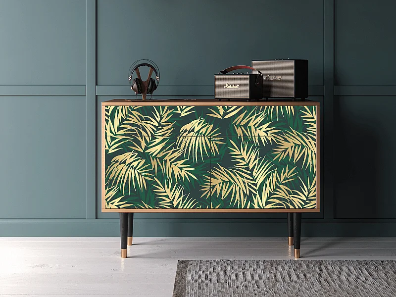 Kredens - 115x85x48 cm - BS4 - Sunny Palm Tree, Orzech