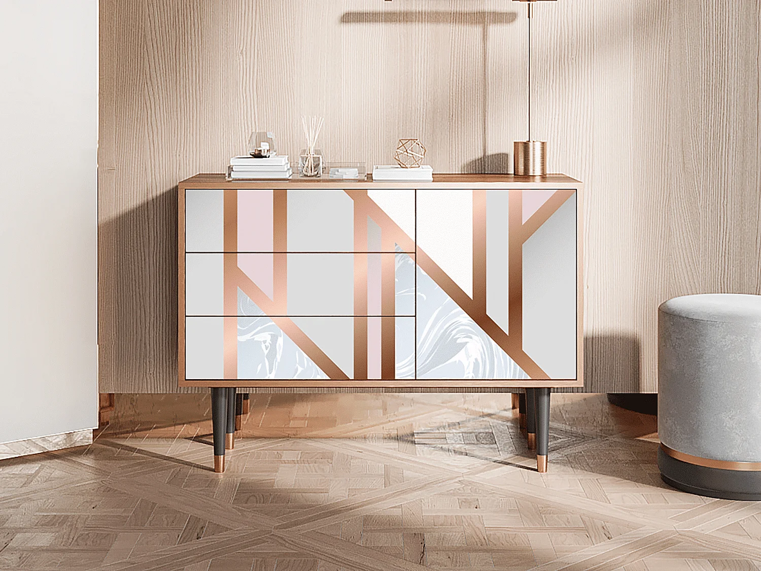 Credenza - 115х84х41 cm - S3 - Champagne Story, Noce