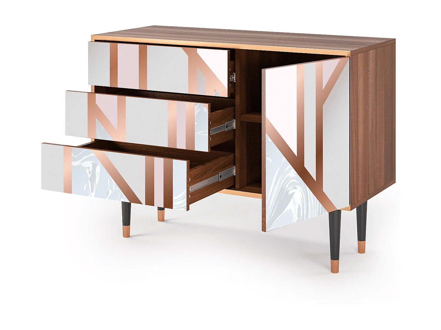 Credenza - 115х84х41 cm - S3 - Champagne Story, Noce