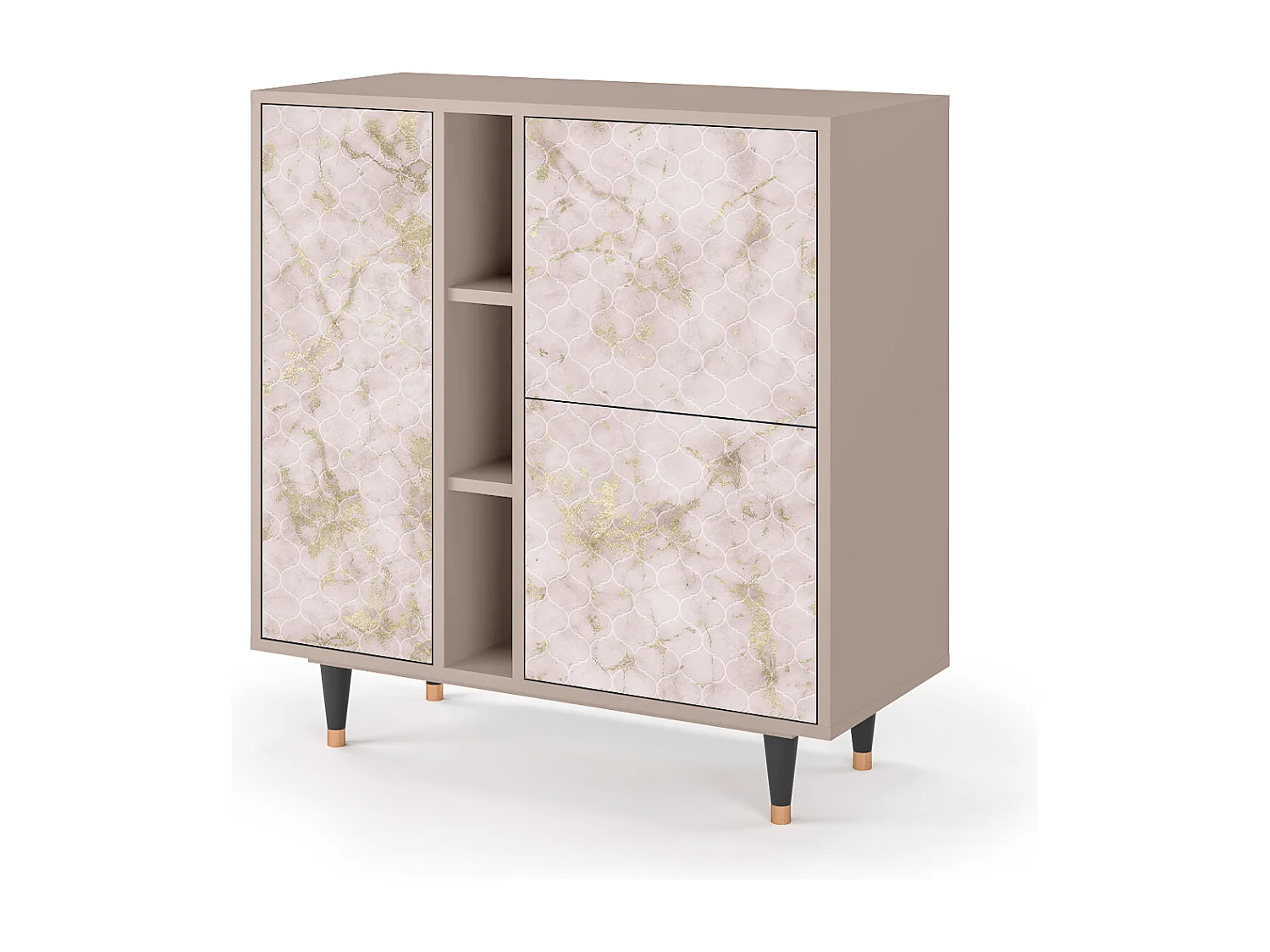 Sideboard - 94х96х41 cm - BS5 - Dirty Roses, Latte