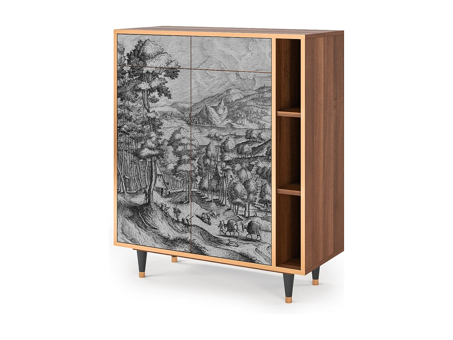 Sideboard - 96х110х41 cm - BS6 - Rusticorum, Walnuss