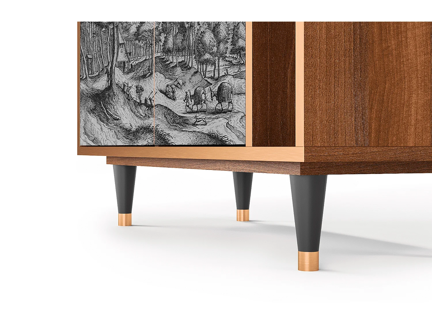 Sideboard - 96х110х41 cm - BS6 - Rusticorum, Walnuss