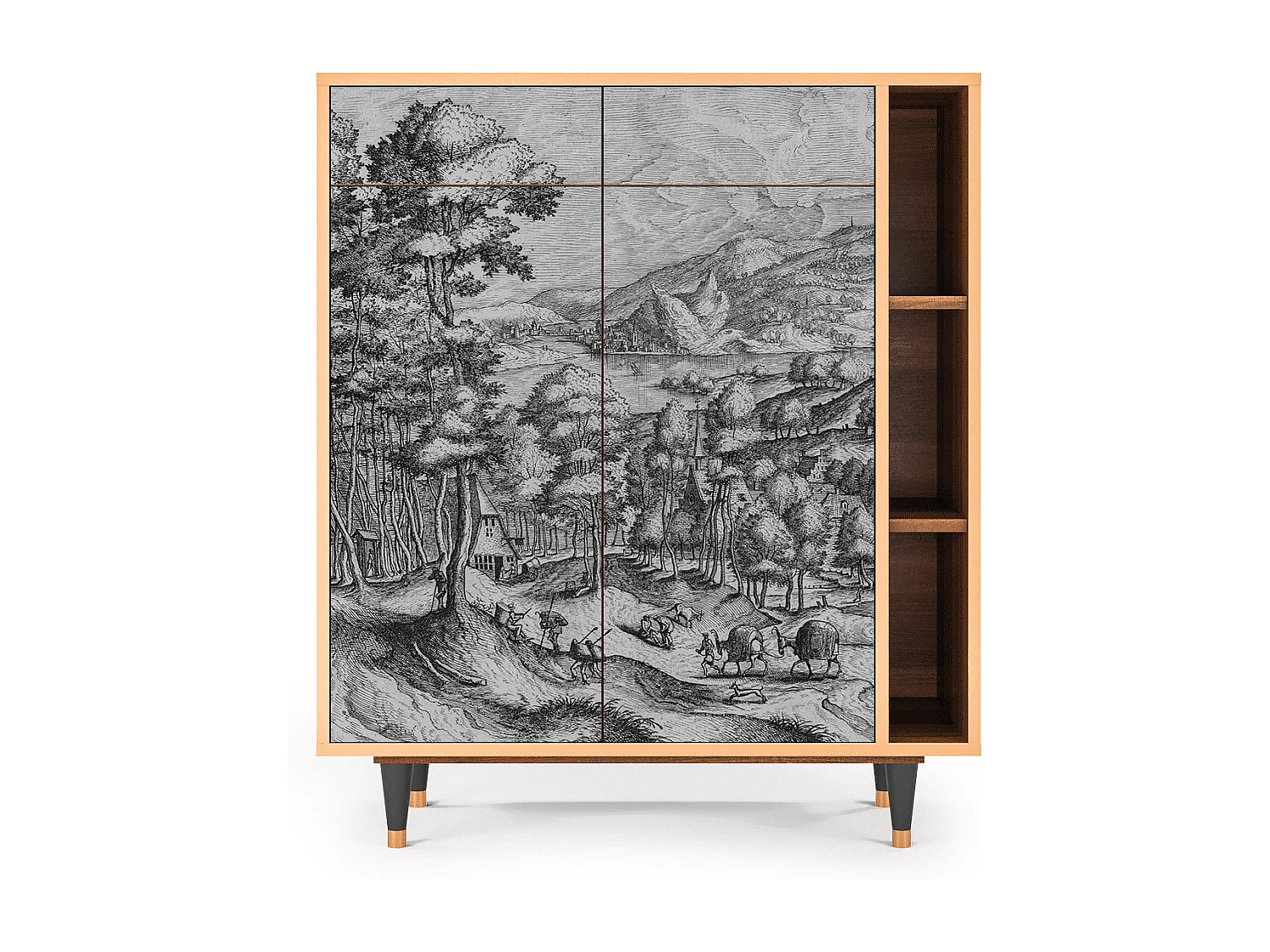 Buffet - 96х110х41 cm - BS6 - Rusticorum, Noyer