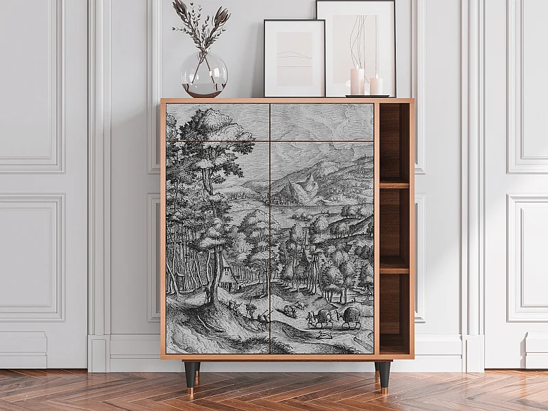 Aparador - 96х110х41 cm - BS6 - Rusticorum, Nogal