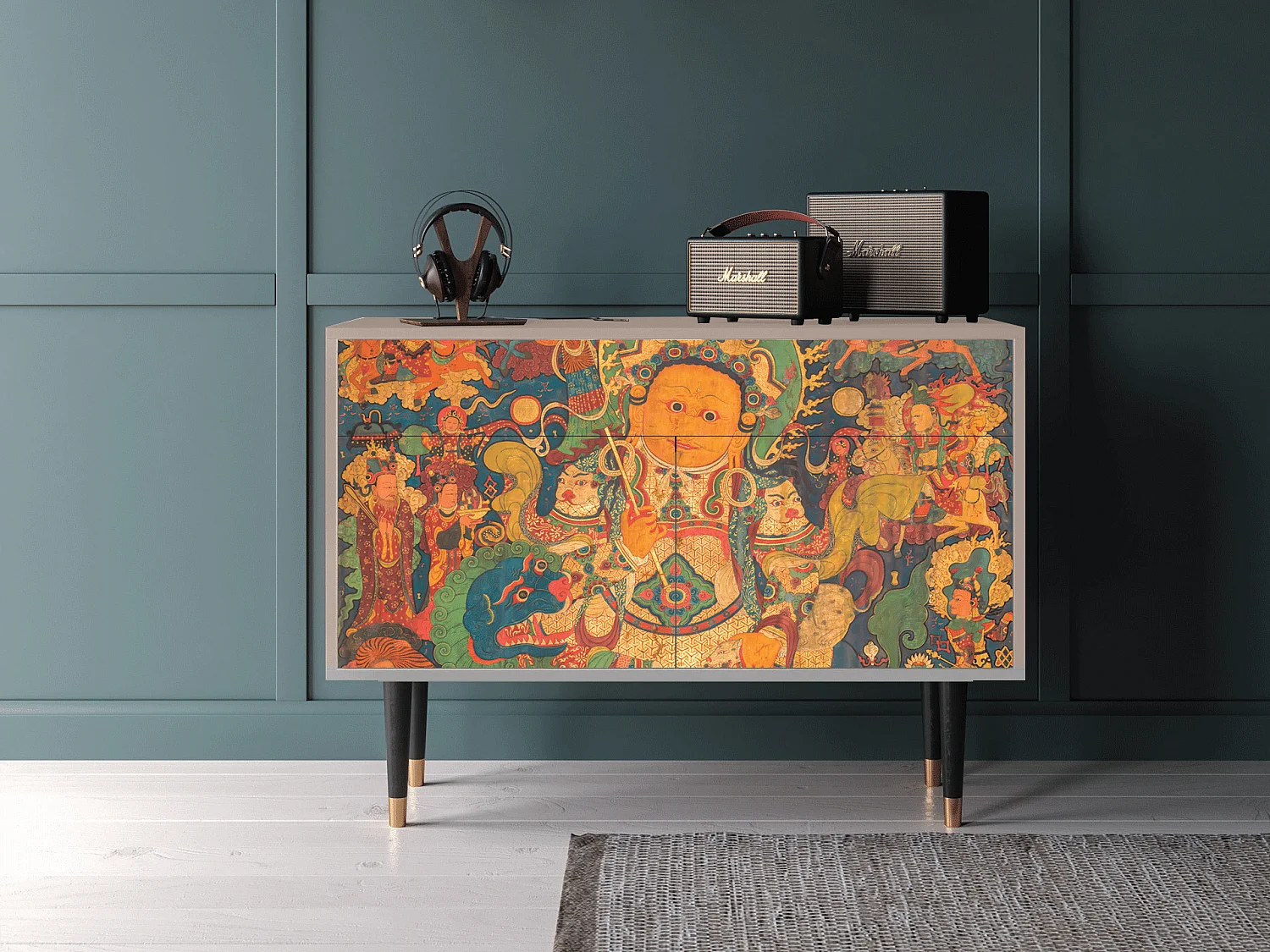 Buffet - 115x85x48 cm - BS4 - God by Vaisravana , Latte