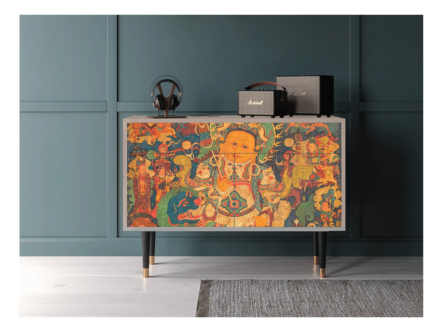 Buffet - 115x85x48 cm - BS4 - God by Vaisravana , Latte