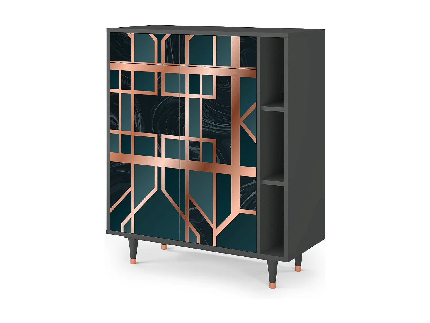 Dressoir - 96х110х41 cm - BS6 - Emerald Metro, Antraciet