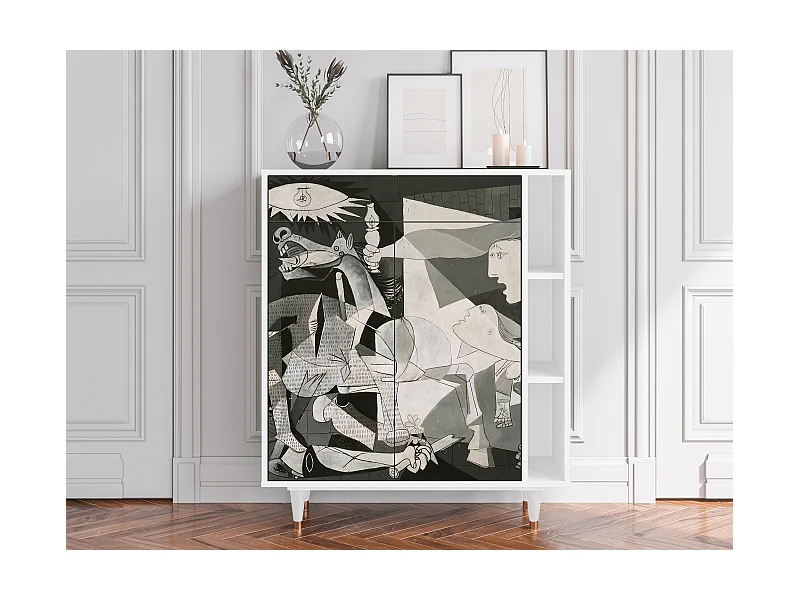 Buffet - 96х110х41 cm - BS6 - Guernica by Picasso, Blanc