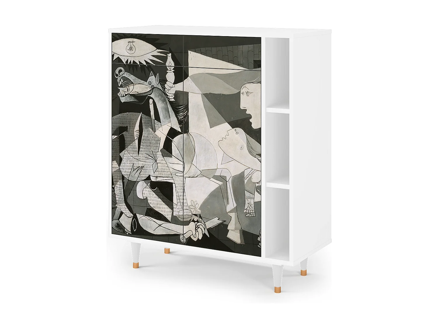 Sideboard - 96х110х41 cm - BS6 - Guernica by Picasso, Weiß