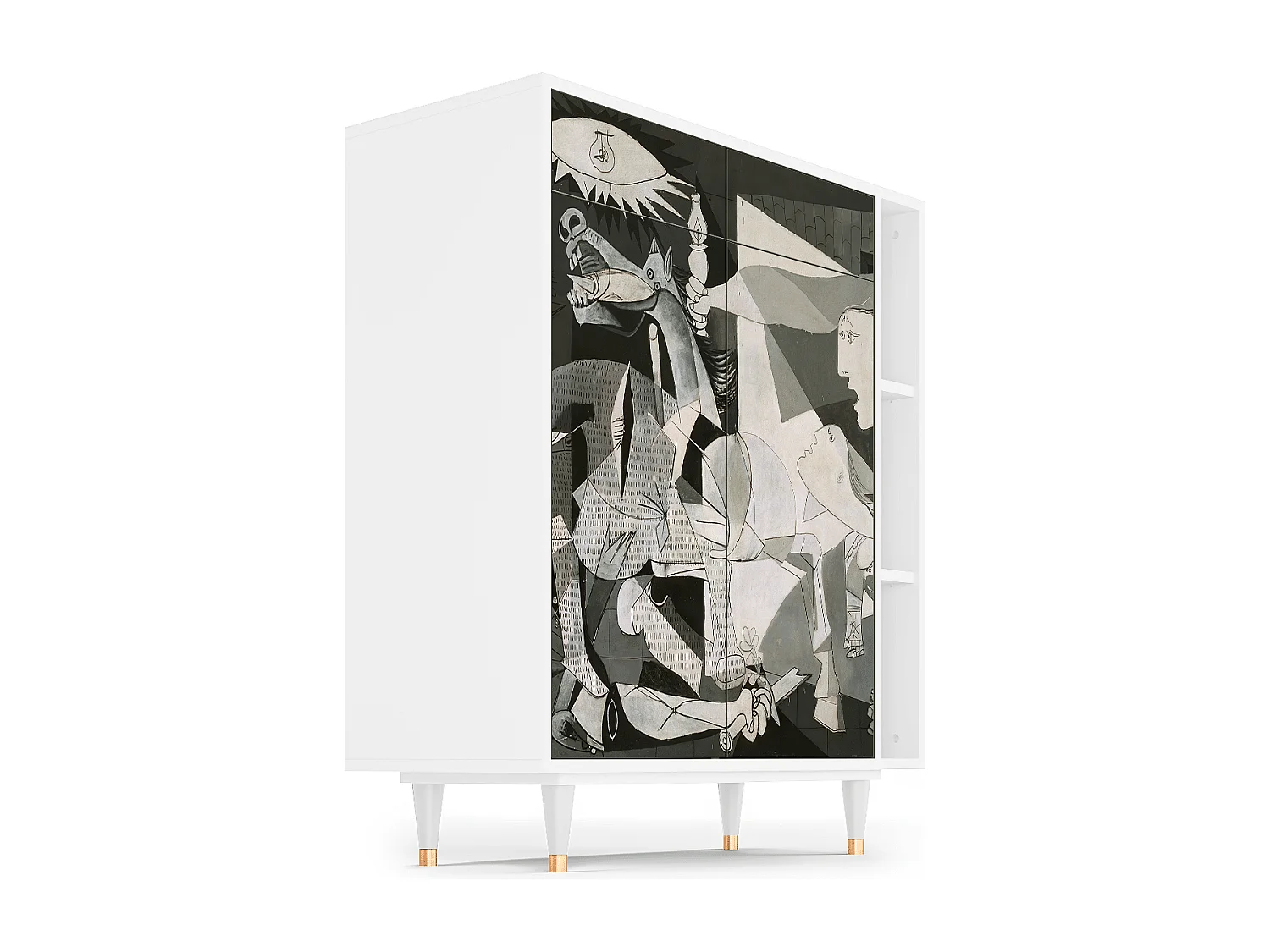 Buffet - 96х110х41 cm - BS6 - Guernica by Picasso, Blanc