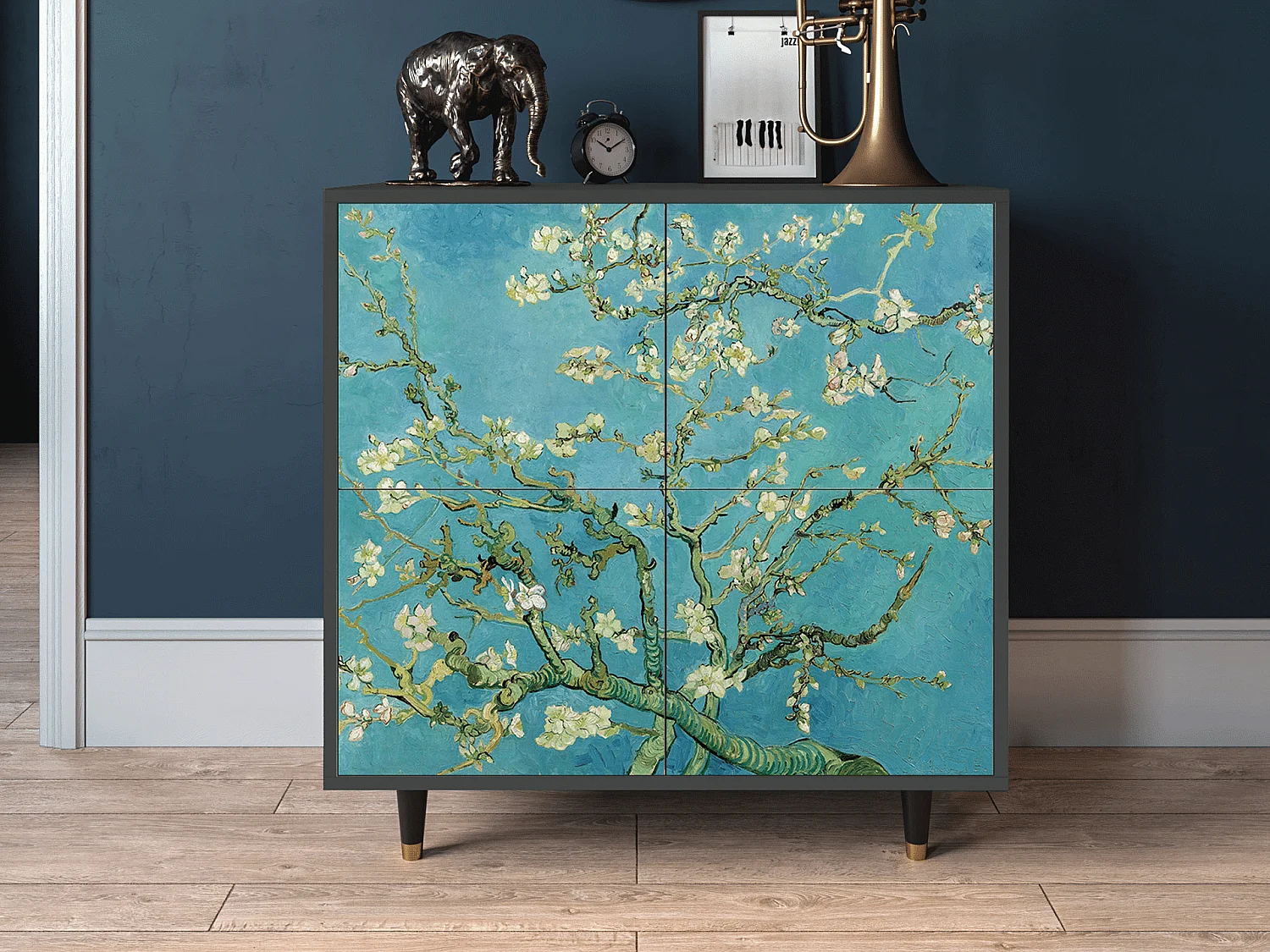 Sideboard - 94x96x48 cm - BS3 - Almond Blossom, Anthrazit