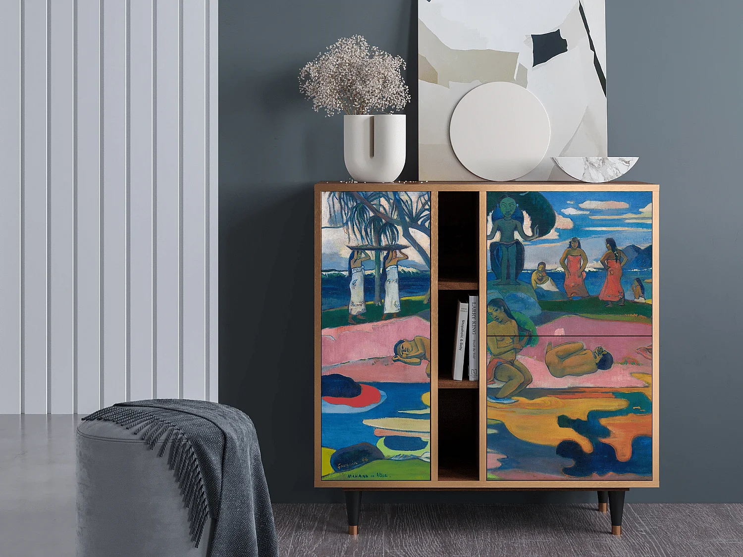 Kredens - 94х96х41 cm - BS5 - Day of the God, Orzech