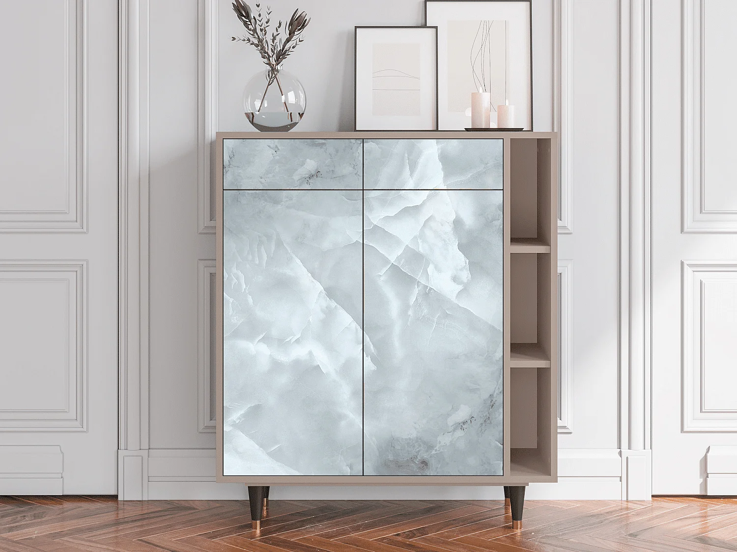 Kredens - 96х110х41 cm - BS6 - The Onyx, Latte