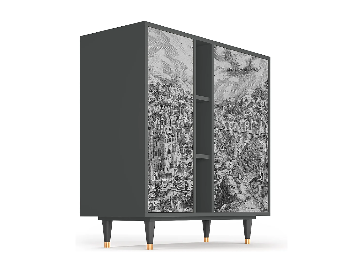 Buffet - 94х96х41 cm - BS5 - Bird Dropping, Anthracite