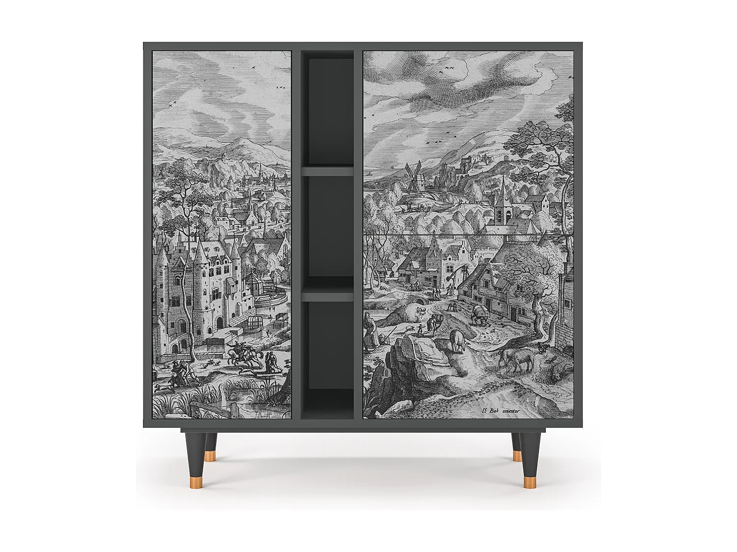 Buffet - 94х96х41 cm - BS5 - Bird Dropping, Anthracite