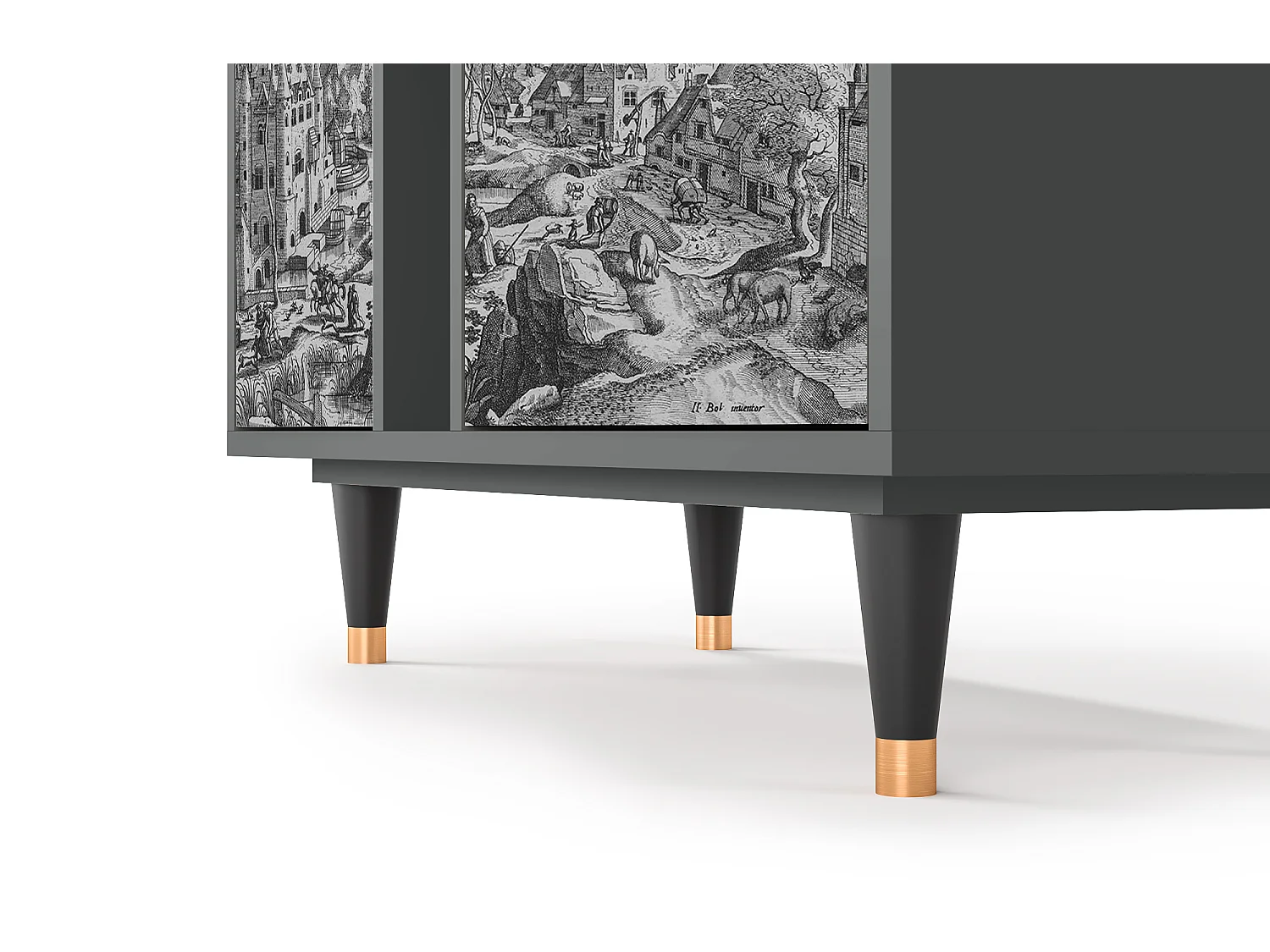 Sideboard - 94х96х41 cm - BS5 - Bird Dropping, Anthrazit