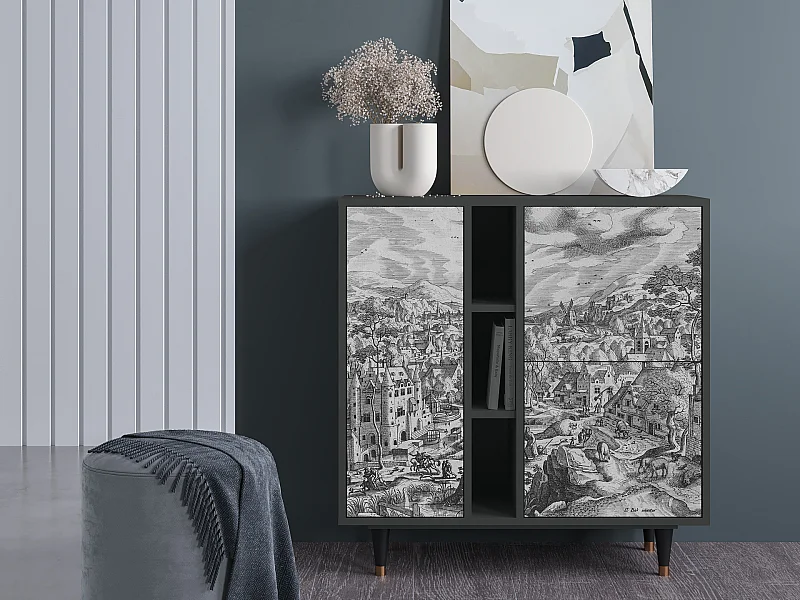 Sideboard - 94х96х41 cm - BS5 - Bird Dropping, Anthrazit