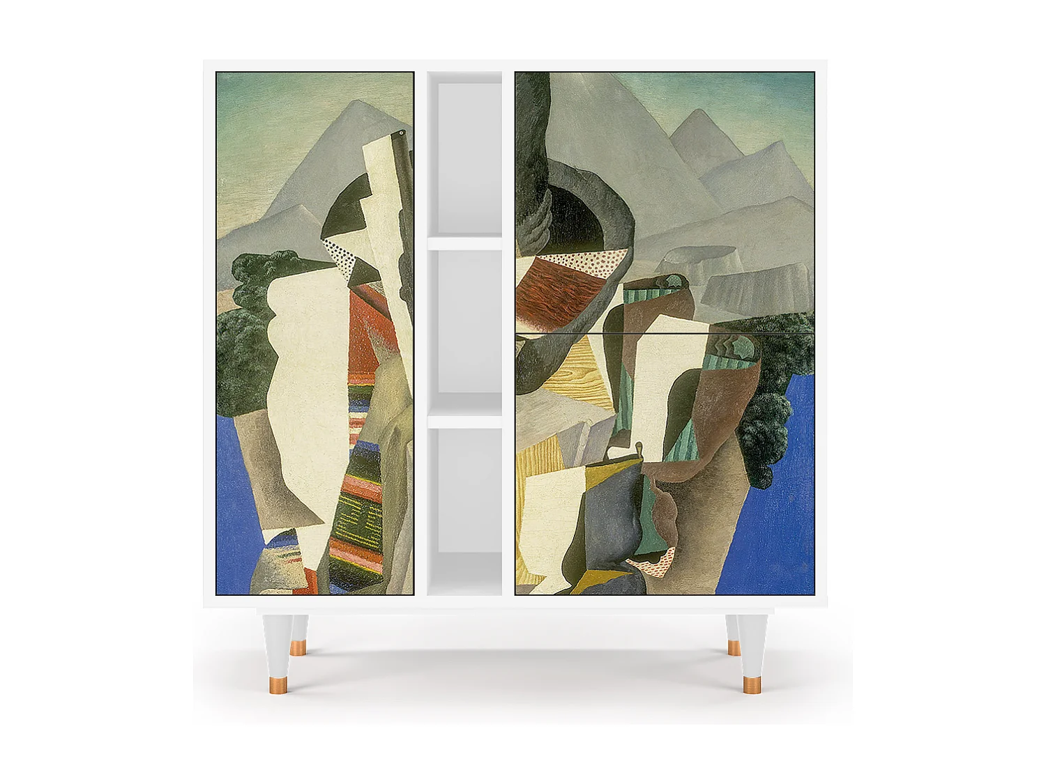 Kredens - 94х96х41 cm - BS5 - The Cubist Paintings , Biały