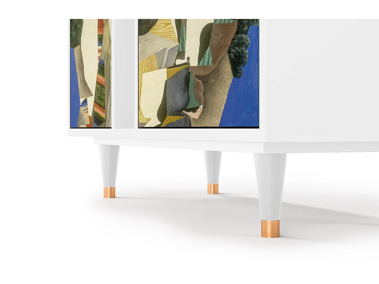 Kredens - 94х96х41 cm - BS5 - The Cubist Paintings , Biały