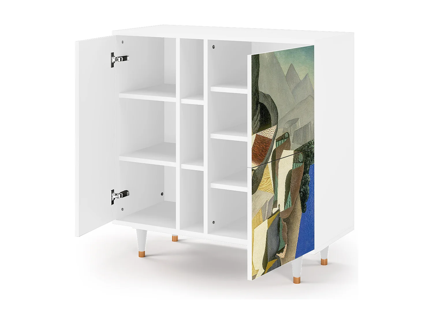 Kredens - 94х96х41 cm - BS5 - The Cubist Paintings , Biały