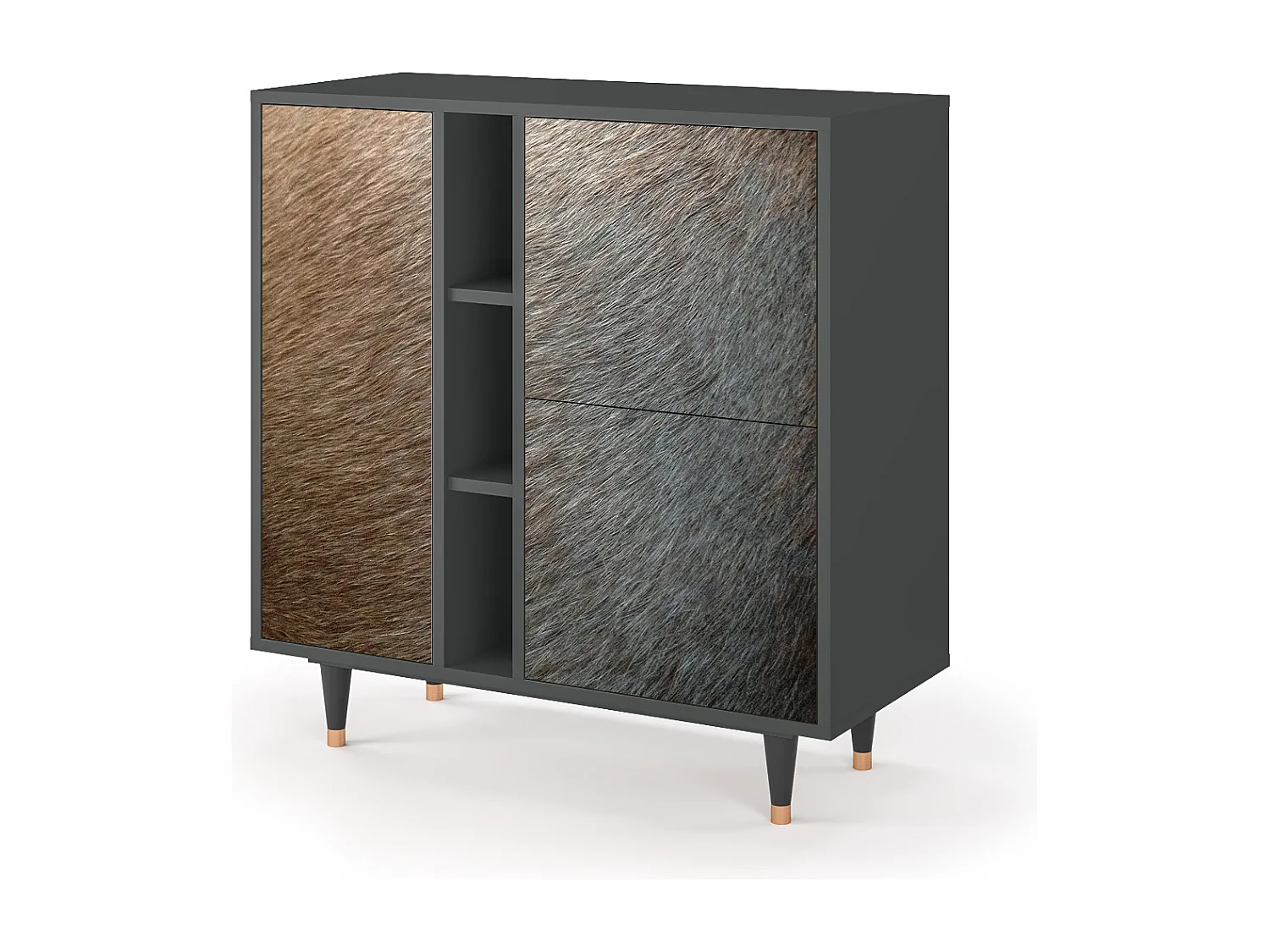 Sideboard - 94х96х41 cm - BS5 - Peanut Hair, Anthrazit