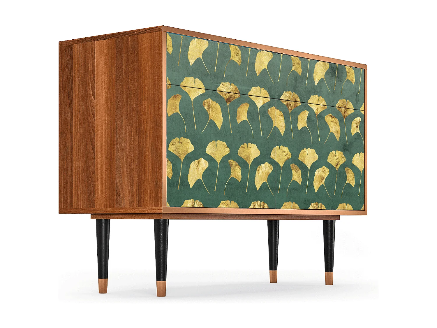 Buffet - 115x85x48 cm - BS4 - Gingko leaves, Noyer
