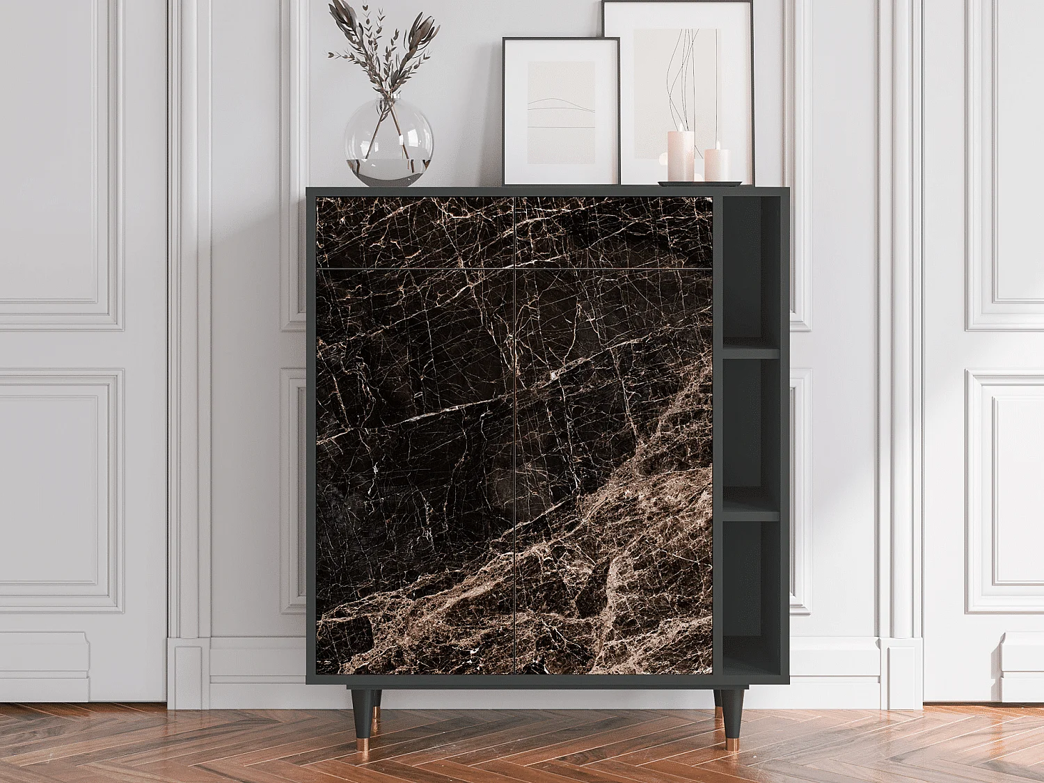 Credenza - 96х110х41 cm - BS6 - Night Abyss, Antracite