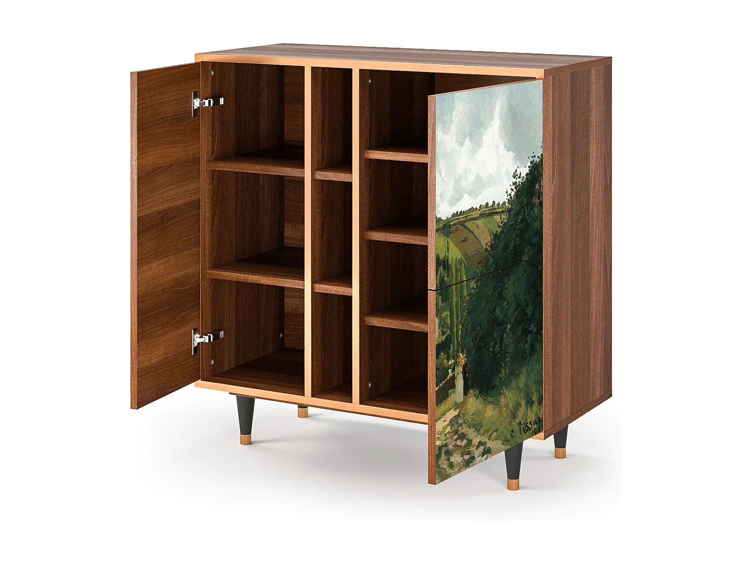 Kredens - 94х96х41 cm - BS5 - Jalais Hill by Pissarro, Orzech