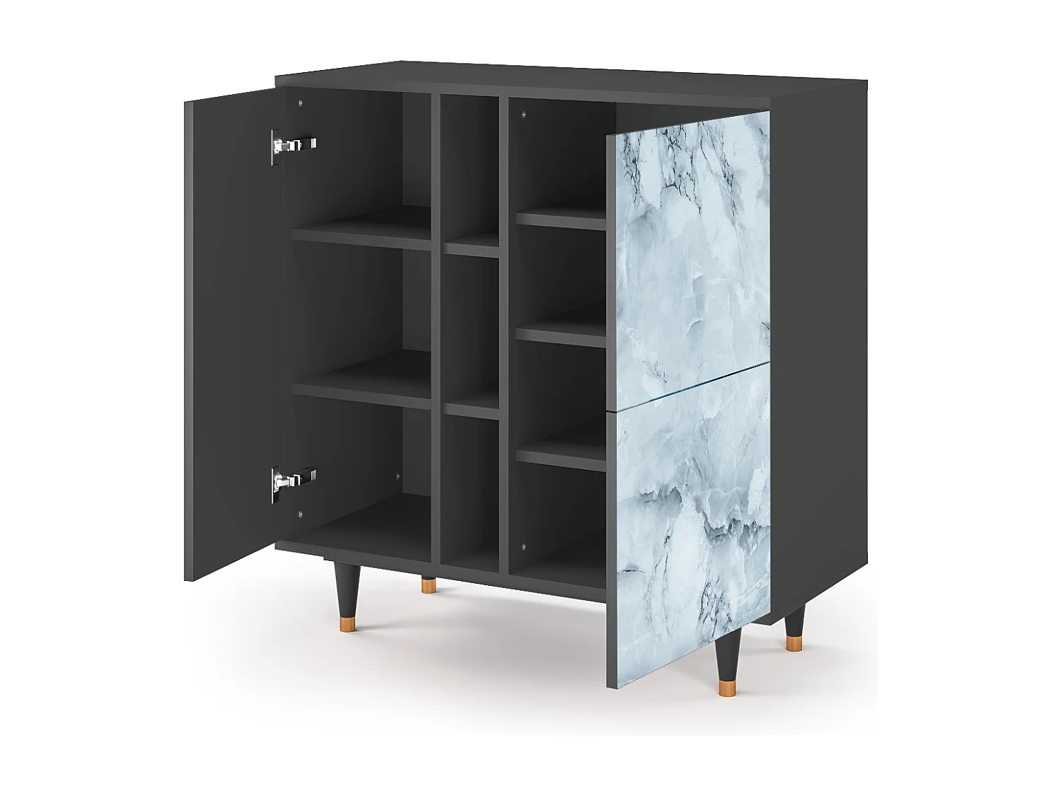 Sideboard - 94х96х41 cm - BS5 - Glacial Colour, Anthrazit